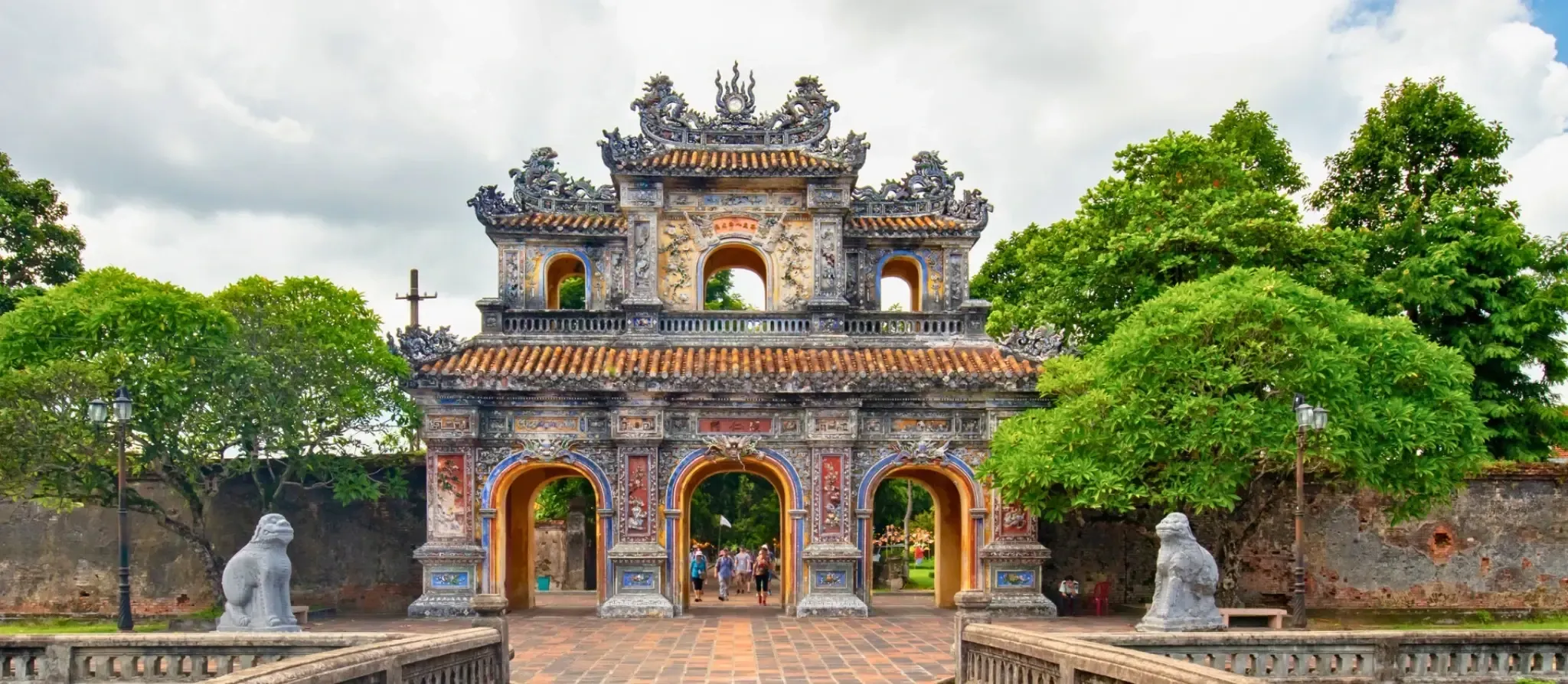 Tiered pagoda beside the Perfume River in Hue